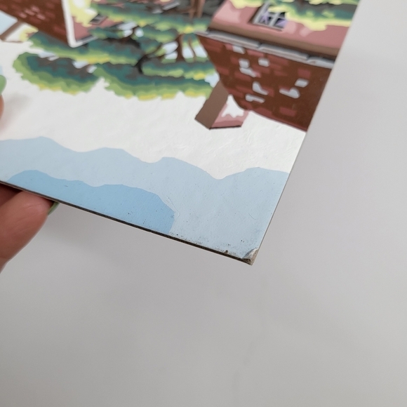 Village Canal Paint by Numbers 14 by 11 Acrylic Painting Finished - Picture 3 of 15